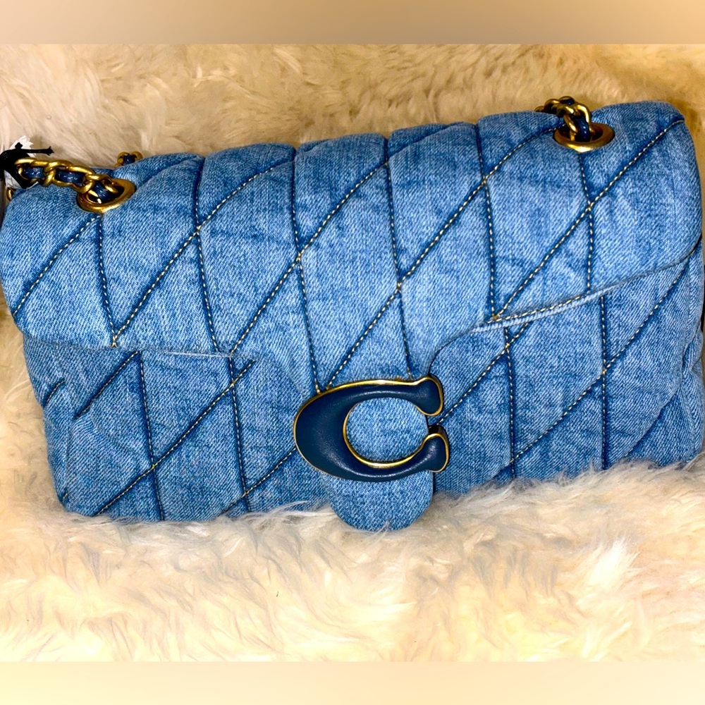 ‼️Holiday Sale‼️New COACH Denim Quilted Tabby